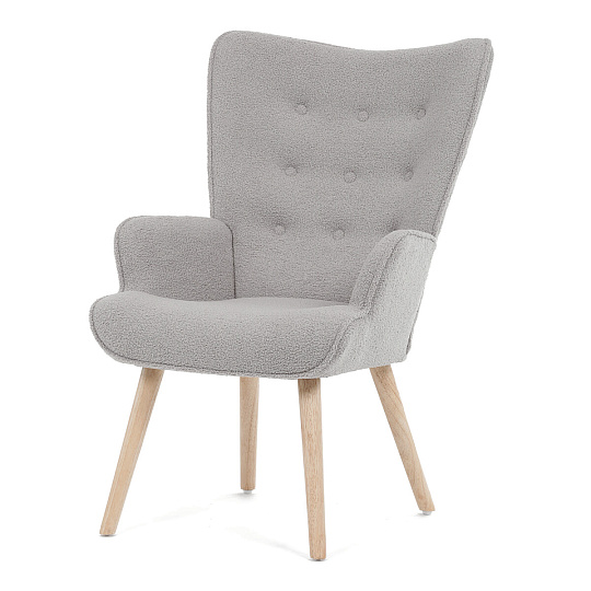 Relaxační křeslo, šedá, látka bouclé, AK-309 GREY2