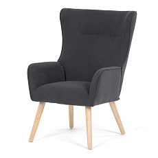 Křeslo ušák, šedá, manšestrová látka, AK-314 GREY2 Křeslo ušák, šedá, manšestrová látka, AK-314 GREY2