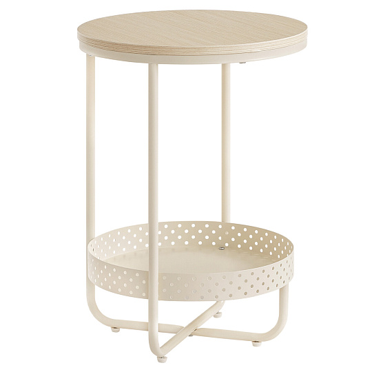 Odkládací stolek 40x40x55cm, mdf, bělený dub, AKF-E1015 CRM Odkládací stolek 40x40x55cm, mdf, bělený dub, AKF-E1015 CRM