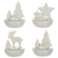 Svícen porcelánový - na čajovou svíčku, mix 3 druhů, cena za 1 ks