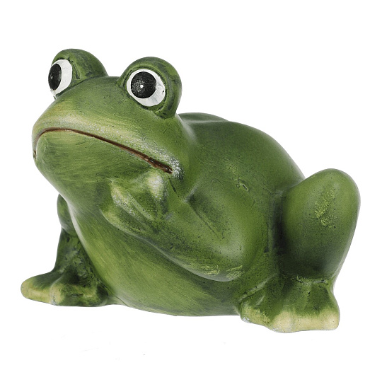 Žába - keramická figurka, vel. M, zelená