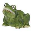 Žába - keramická figurka, vel. S, zelená