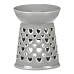 Aromalampa - porcelánová, se srdíčky, barva šedá