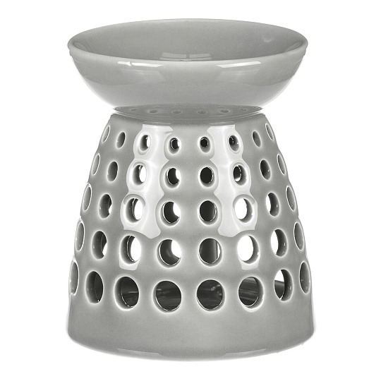 Aromalampa - porcelánová, kulaté otvory, barva šedá Aromalampa - porcelánová, kulaté otvory, barva šedá