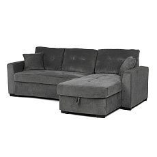 Rohová pohovka, šedá, látka, ASB-C3990 GREY2