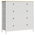 Komoda 80x30x82cm, kov, bílá, AUK-E1024 WT