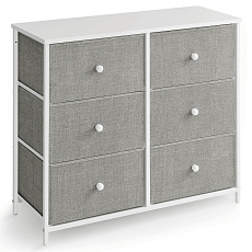 Komoda 80x30x71cm, kov, šedá, AUK-E1032 GREY