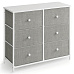 Komoda 80x30x71cm, kov, šedá, AUK-E1032 GREY