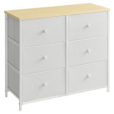Komoda 80x30x71cm, kov, bílá, AUK-E1032 WT