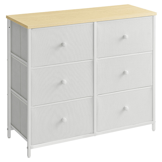 Komoda 80x30x71cm, kov, bílá, AUK-E1032 WT