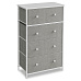 Komoda 56x30x93cm, kov, šedá, AUK-E1051 GREY