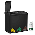 Koš na tříděný odpad, plast, černá, AUK-E1124 BK