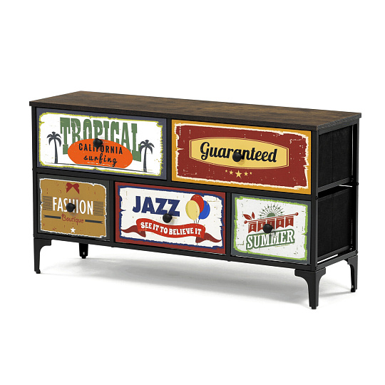 Komoda 103x30x56cm, mdf, vícebarevná, AUK-W2103 BK Komoda 103x30x56cm, mdf, vícebarevná, AUK-W2103 BK