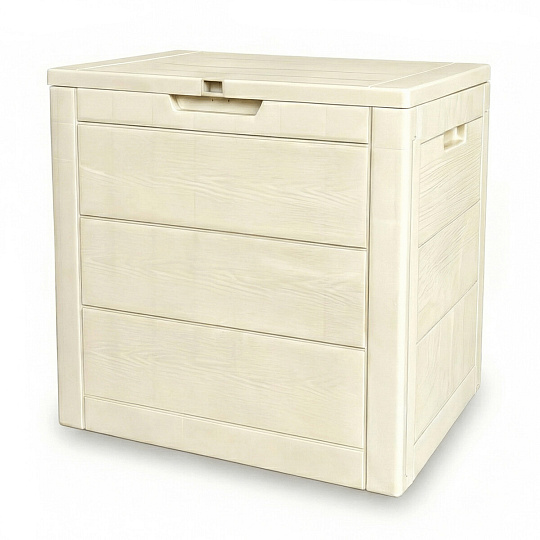 Zahradní úložný box 56x43x53cm, plast, béžová, 120l, AZB-G2035 CRM