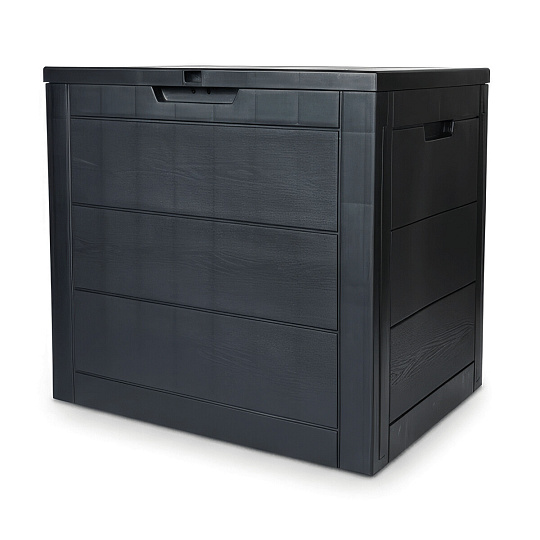 Zahradní úložný box 56x43x53cm, plast, šedá, 120l, AZB-G2035 GREY