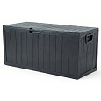 Zahradní úložný box 112x49x54cm, plast, šedá, 280l, AZB-G2075 GREY