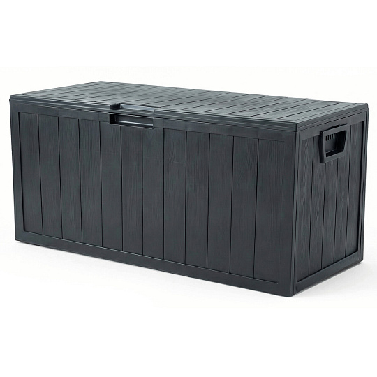 Zahradní úložný box 112x49x54cm, plast, šedá, 280l, AZB-G2075 GREY