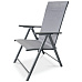 Zahradní židle, kov, síťovina, šedá, AZC-S1116 GREY