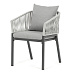 Zahradní židle, kov, polyratan, šedá, AZC-S1430 GREY