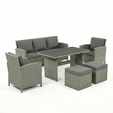 Zahradní sestava 140x70x60cm, polyratan, šedá, AZS-A1719 GREY Zahradní sestava 140x70x60cm, polyratan, šedá, AZS-A1719 GREY