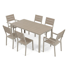 Zahradní sestava 156x78x74cm, polywood, béžová, AZS-B1656 CRM Zahradní sestava 156x78x74cm, polywood, béžová, AZS-B1656 CRM