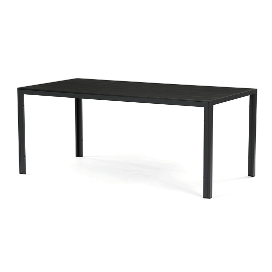 Zahradní stůl 180x90cm, hliník, polywood, šedá, AZT-C1211 GREY