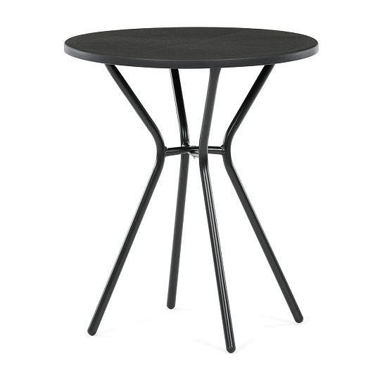 Zahradní stůl 60x60cm, kov, plast, černá, AZT-H1021 BK