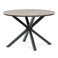 Zahradní stůl 110x110cm, hliník, polywood, šedá, AZT-S1430 GREY