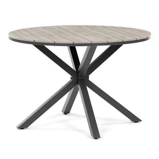 Zahradní stůl 110x110cm, hliník, polywood, šedá, AZT-S1430 GREY