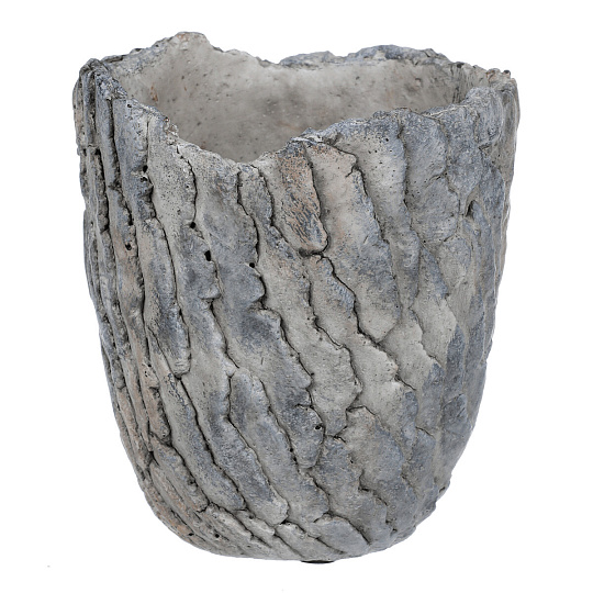 Obal betonový - imitace zkamenělé kůry, barva šedá