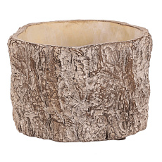 Obal betonový - imitace dřevěné kůry, vel. S, hnědý