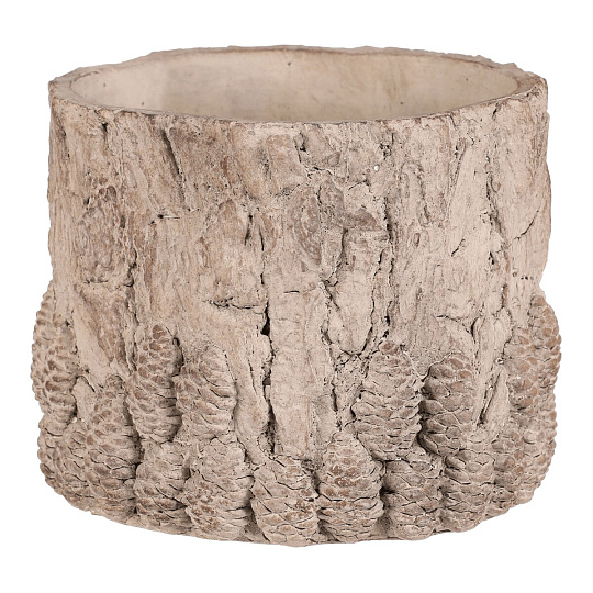 Obal betonový - vzor kůry se šiškami, vel. M, světle šedý Obal betonový - vzor kůry se šiškami, vel. M, světle šedý