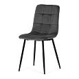 Jídelní židle, šedá, sametová látka, CT-281 GREY4