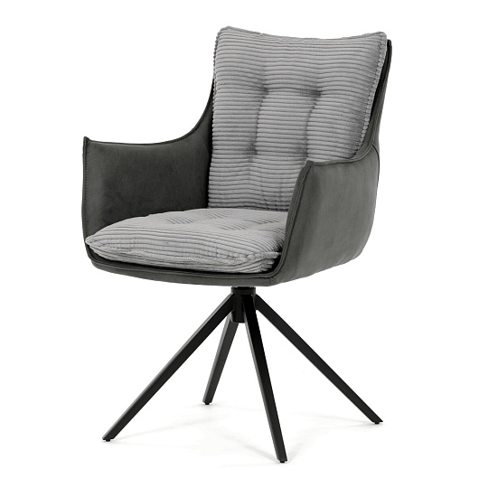 Jídelní židle, šedá, manšestrová látka, DCH-D1345 GREY2 Jídelní židle, šedá, manšestrová látka, DCH-D1345 GREY2