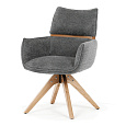 Jídelní židle, šedá, látka, DCH-D1348 GREY2