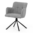 Jídelní židle, šedá, látka, DCH-T1122 GREY2