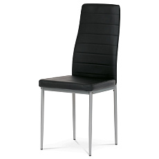 Jídelní židle, černá, ekokůže, DCL-377 BK