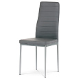 Jídelní židle, šedá, ekokůže, DCL-377 GREY