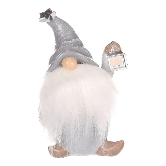 Skřítek - figurka z polyresinu, šedá čepice Skřítek - figurka z polyresinu, šedá čepice