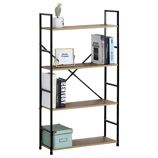 Regál, mdf, hnědá, GD-224 OAK