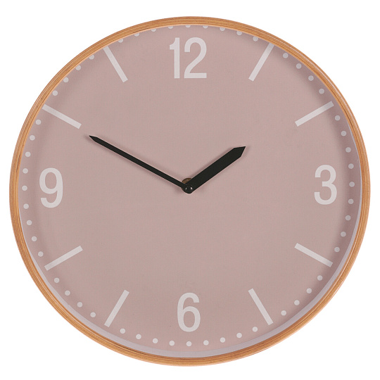 Hodiny nástěnné - pr. 32 cm, MDF a dřevěný rám, barva béžová Hodiny nástěnné - pr. 32 cm, MDF a dřevěný rám, barva béžová