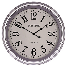 Hodiny nástěnné - pr. 58 cm, MDF, sklo a kovový rám, "OLD TIME"