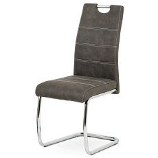 Jídelní židle, šedá, látka, HC-483 GREY3