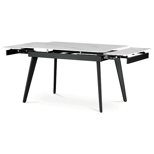 Jídelní stůl rozkládací 120-180x80 cm, keramika, mramor, HT-405M WT