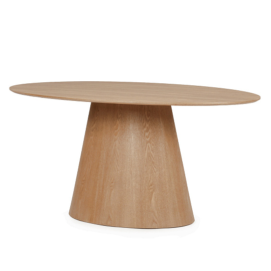 Oválný jídelní stůl 160x90cm, dýha, dub HT-L3523 OAK Oválný jídelní stůl 160x90cm, dýha, dub HT-L3523 OAK