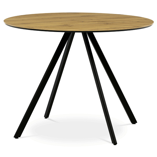 Kulatý jídelní stůl 100x100cm, lamino, dub, HT-R5010 OAK