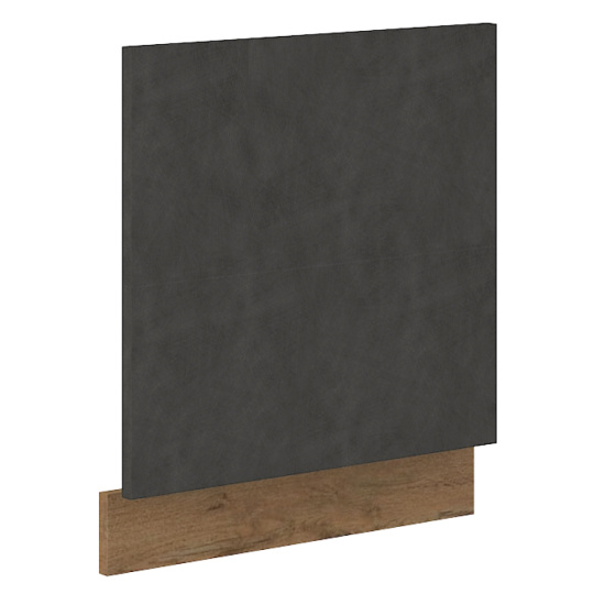 Dvířka na vestavnou myčku nádobí, šedá matná/dub lancelot, VEGA ZM 570x596