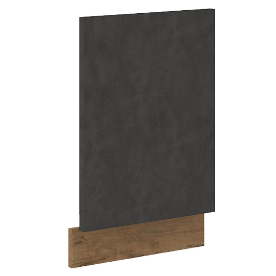 Dvířka na vestavnou myčku nádobí, šedá matná//dub lancelot, VEGA ZM 570x446
