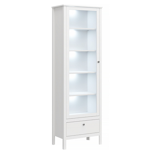 Vitrína 1W1S, bílá, OLJE Vitrína 1W1S, bílá, OLJE