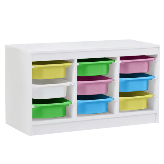 Organizér s úložnými boxy, bílá/mix barev, TRIMAL
